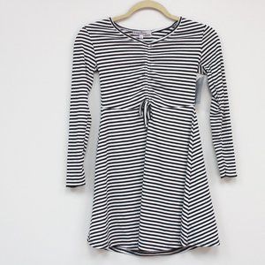 Velvet Torch Black and White Striped dress Women Size XS